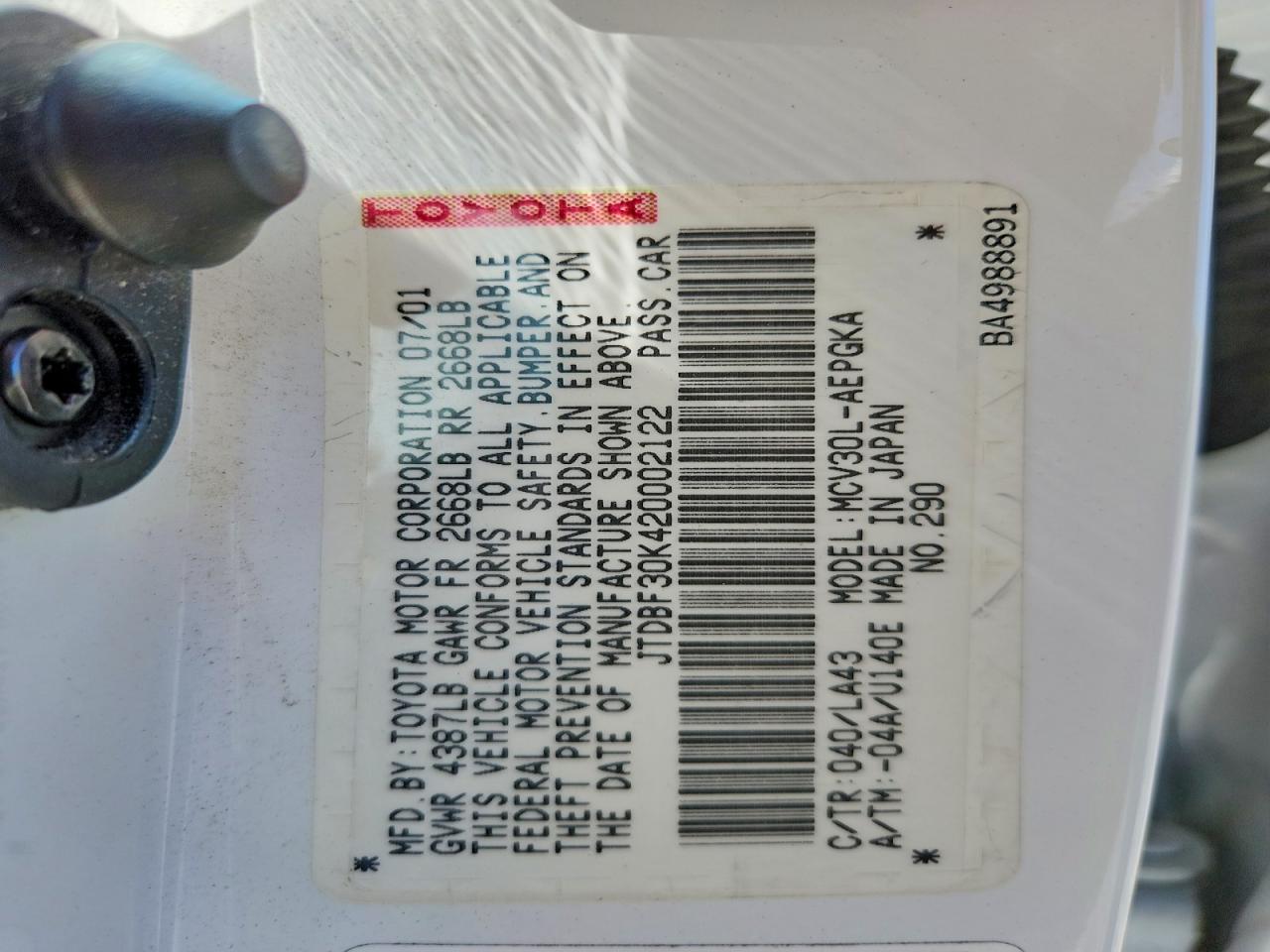 Toyota Camry Xle V6