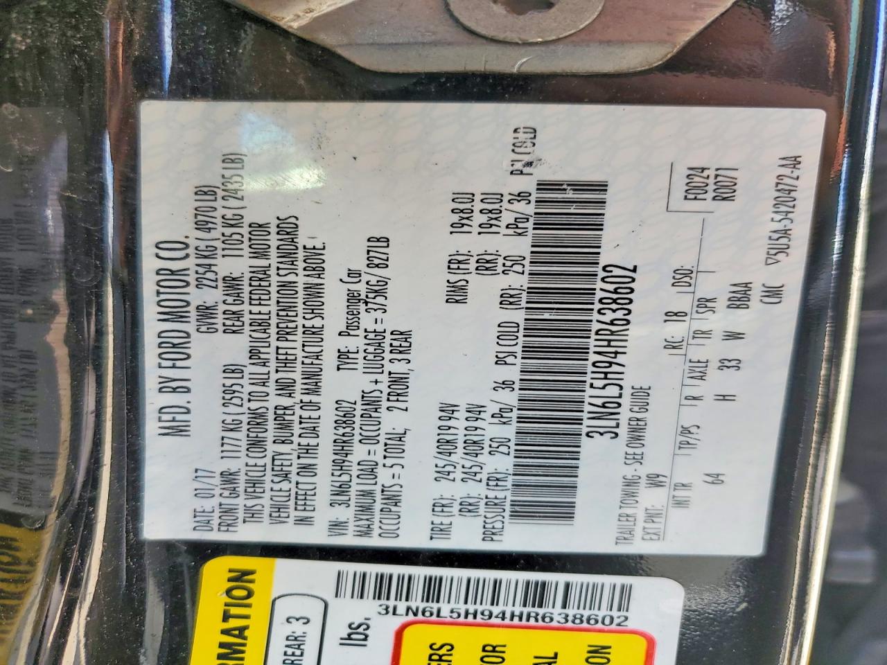 Lincoln MKZ Black Label