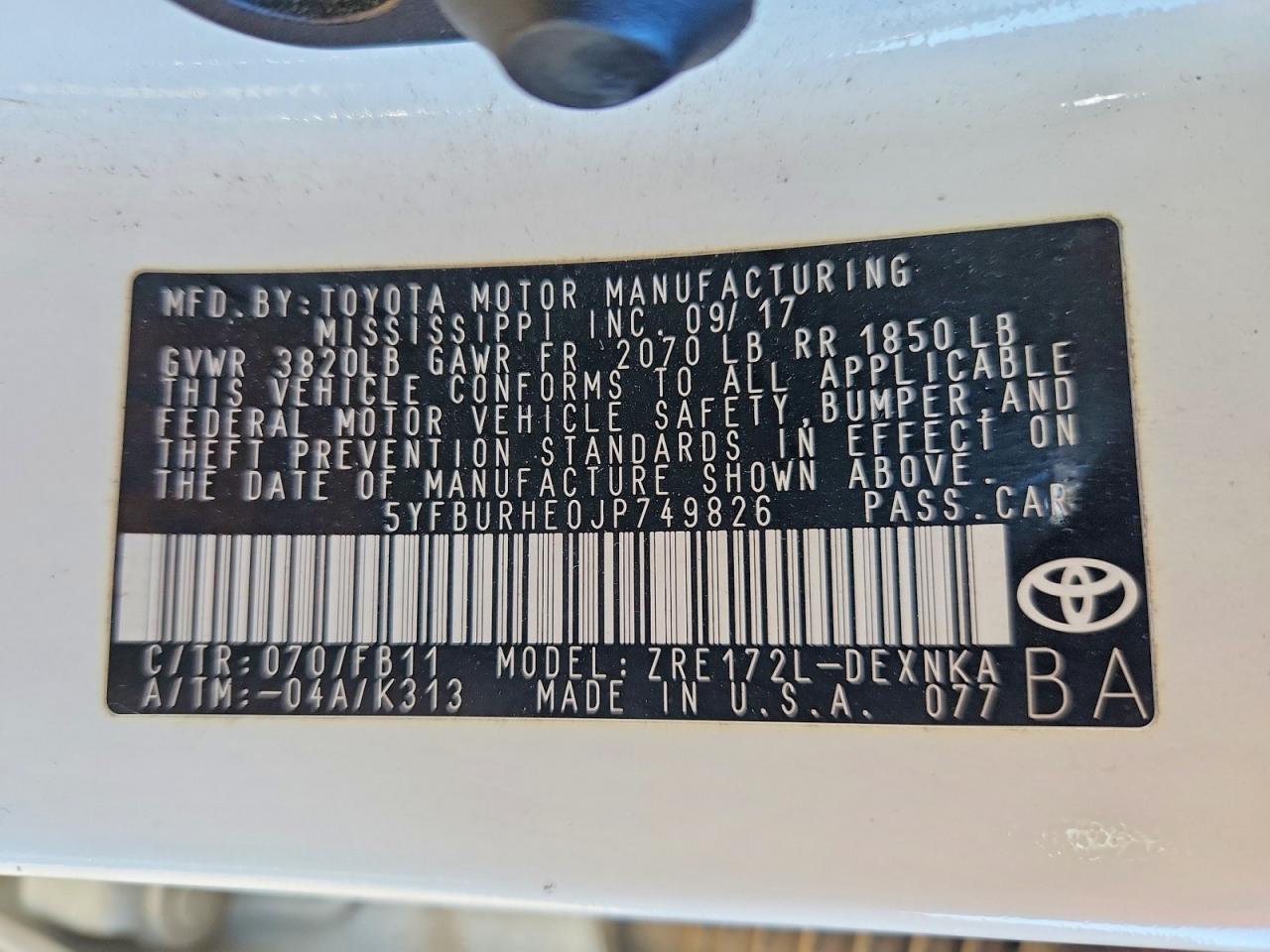 Toyota Corolla Le