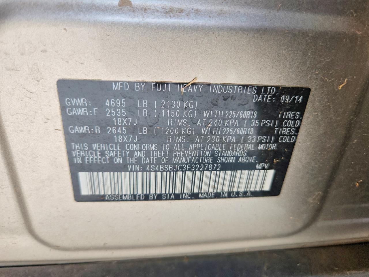 Subaru Outback 2.5i Limited