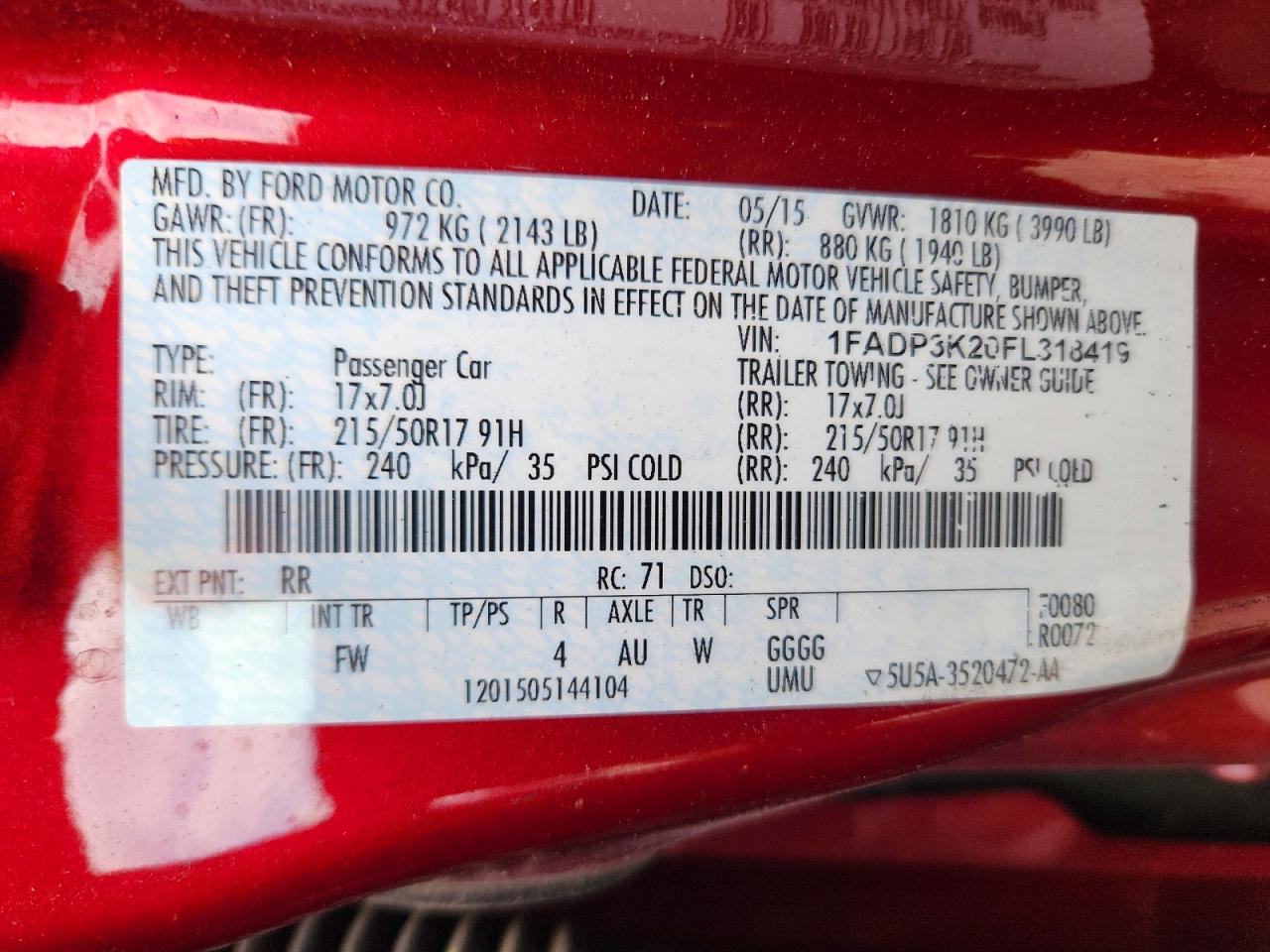 Ford Focus Se