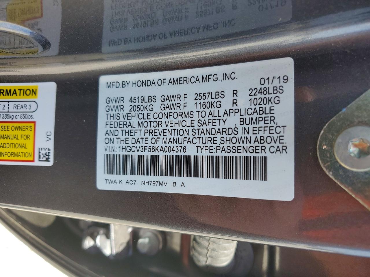 Honda Accord Hybrid Exl