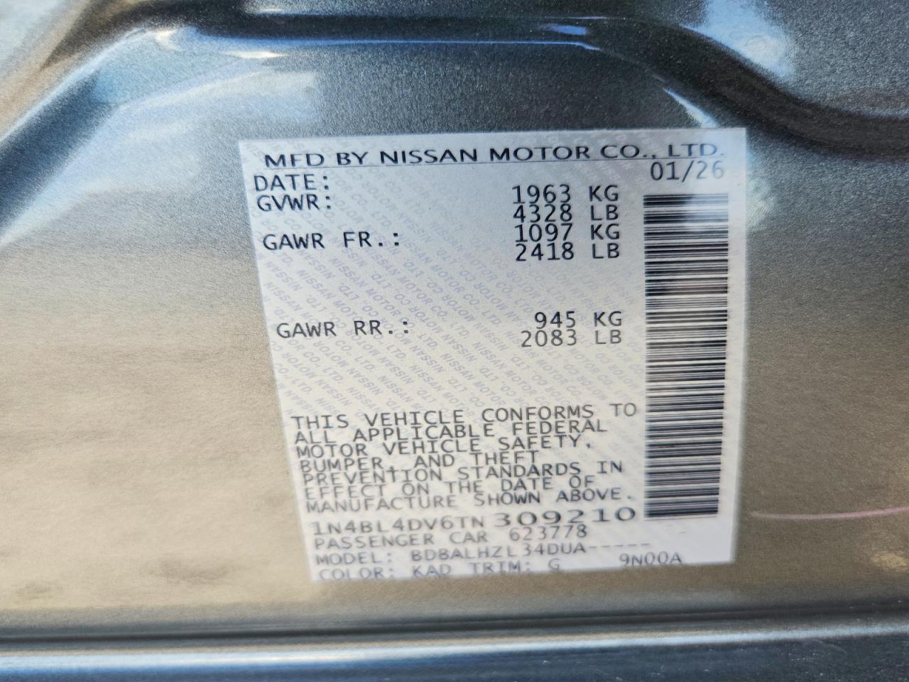 Nissan Altima Sv