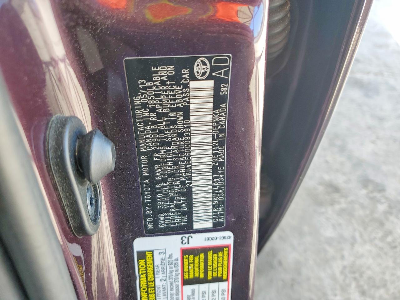Toyota Corolla Le Special Edition