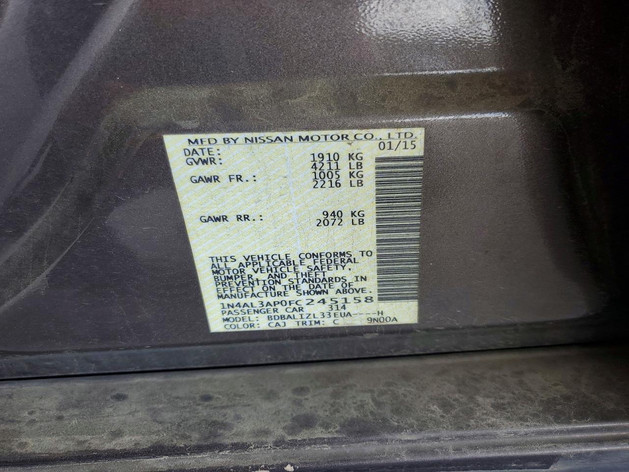 Nissan Altima 2.5 Sv