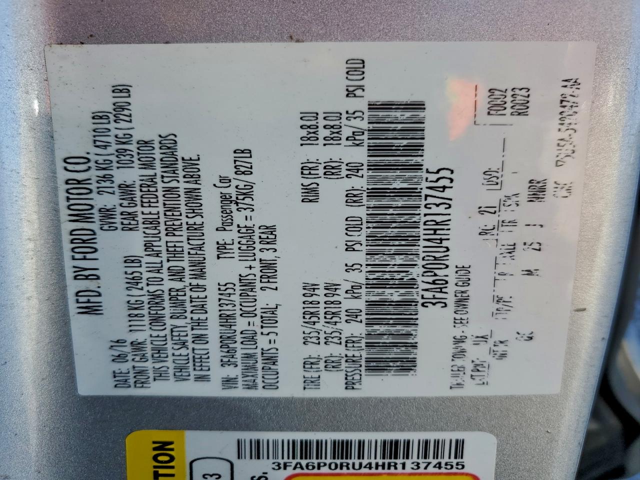 Ford Fusion Titanium Hev