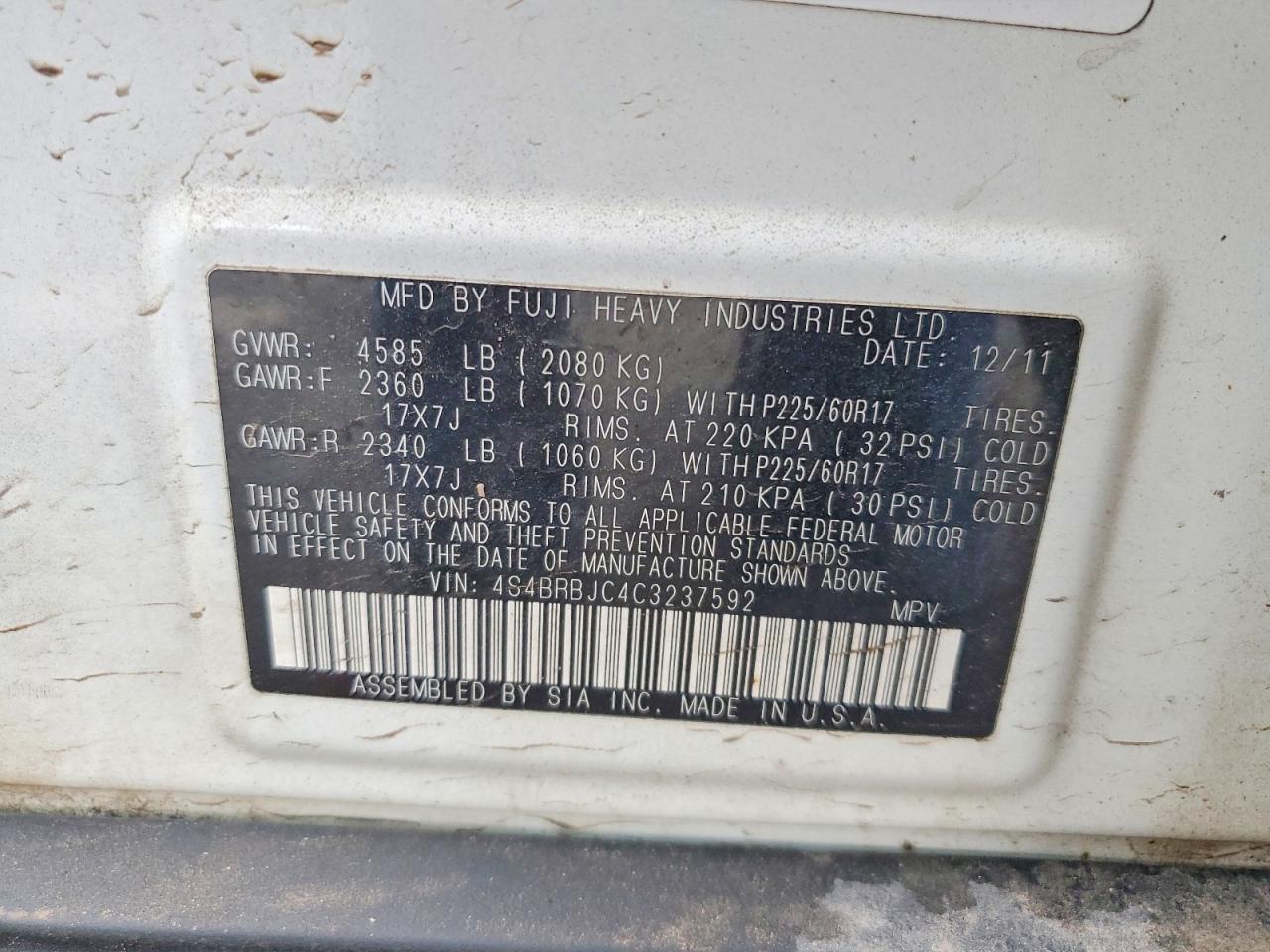 Subaru Outback 2.5i Limited