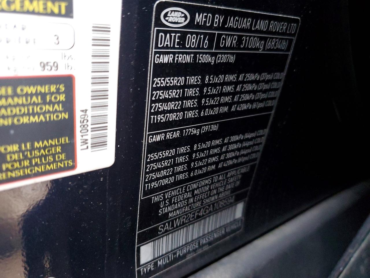 Land Rover Range Rover Sc