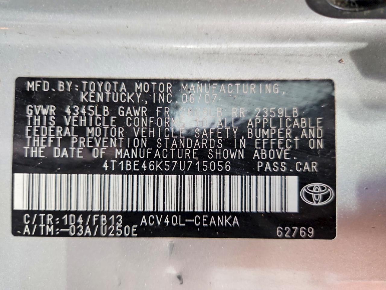 Toyota Camry Le