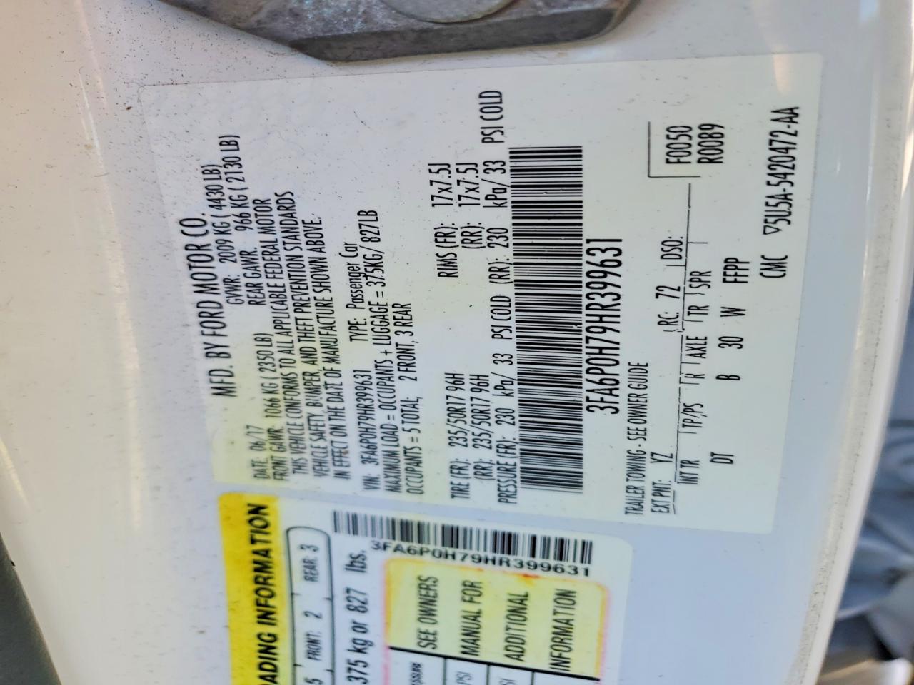 Ford Fusion Se