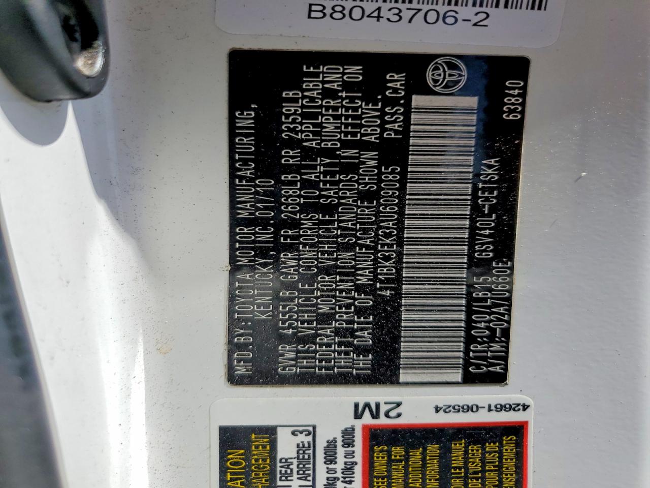 Toyota Camry Se V6