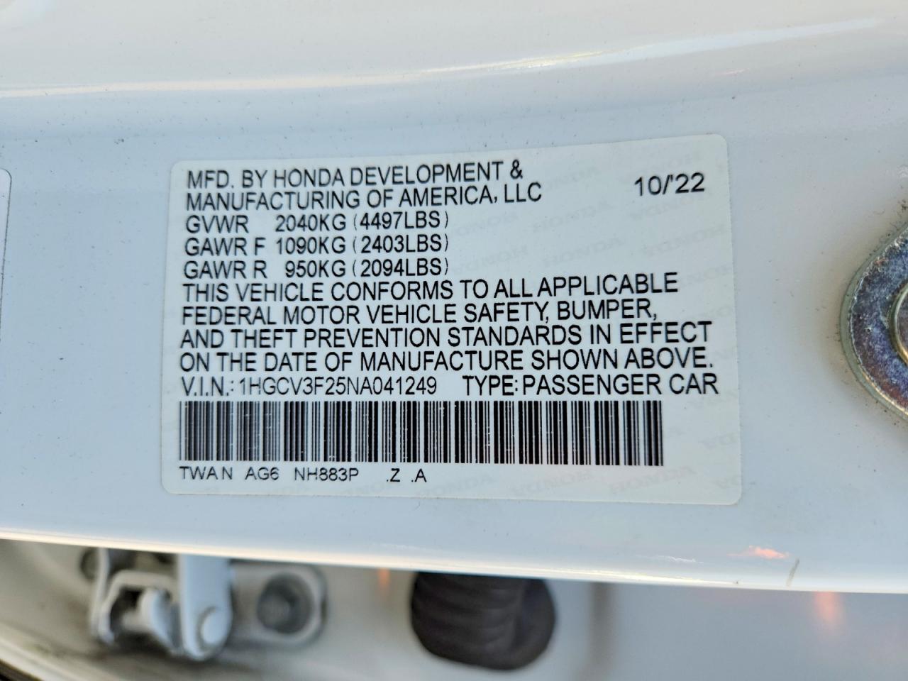 Honda Accord Hybrid Sport
