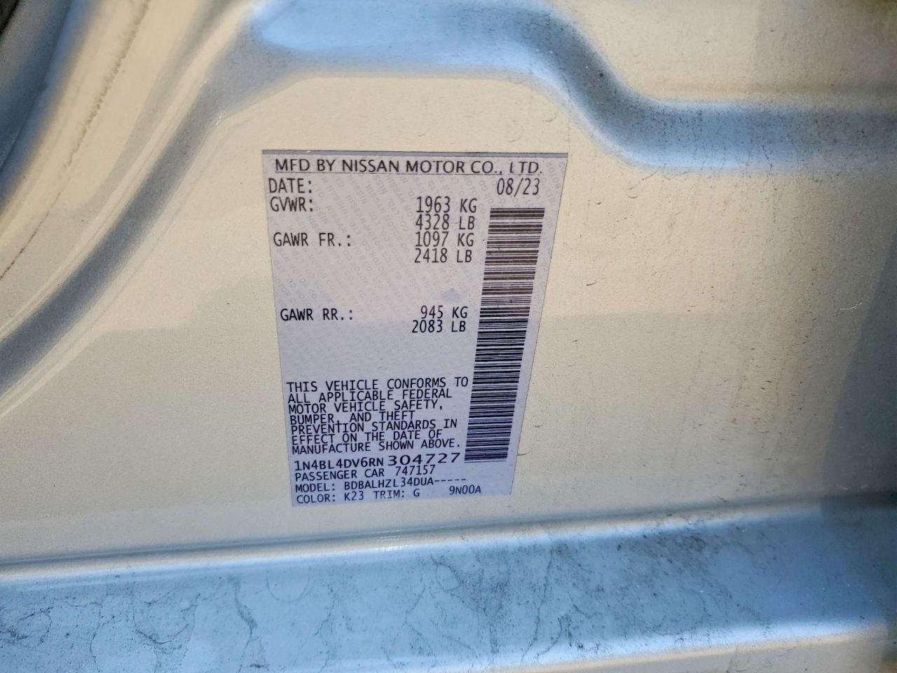 Nissan Altima Sv