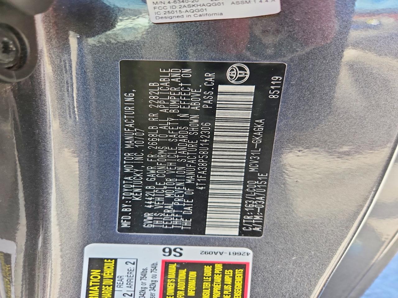 Toyota Camry Sle V6