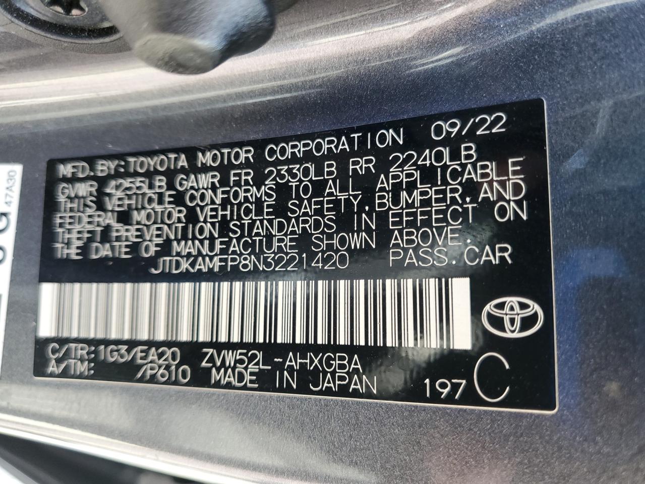Toyota Prius Le