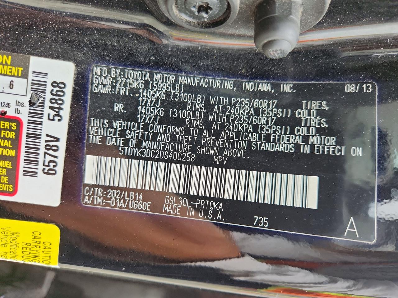 Toyota Sienna Xle 8-passenger