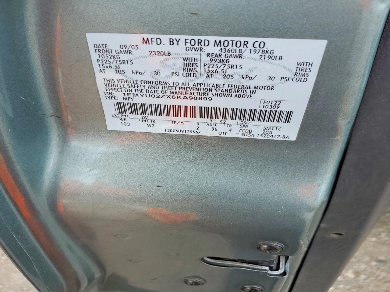 Ford Escape Xls