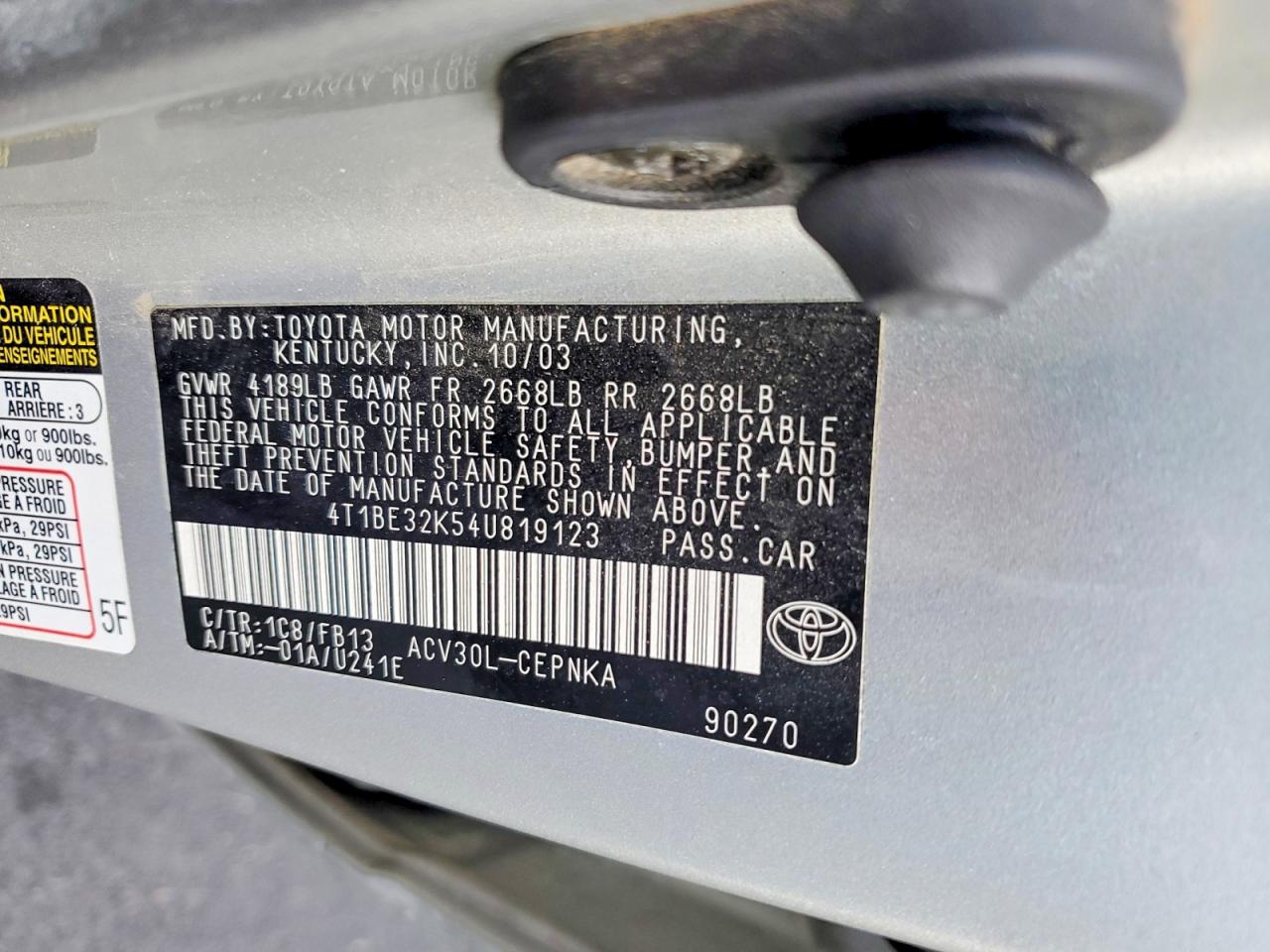 Toyota Camry Le