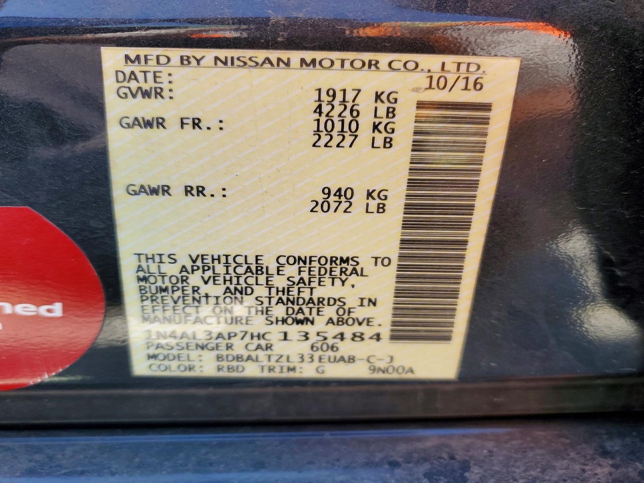 Nissan Altima 2.5 Sl
