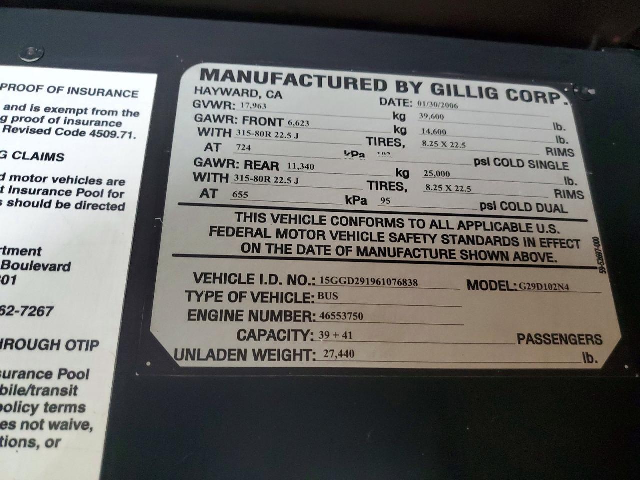 Gillig Transit Bus Low