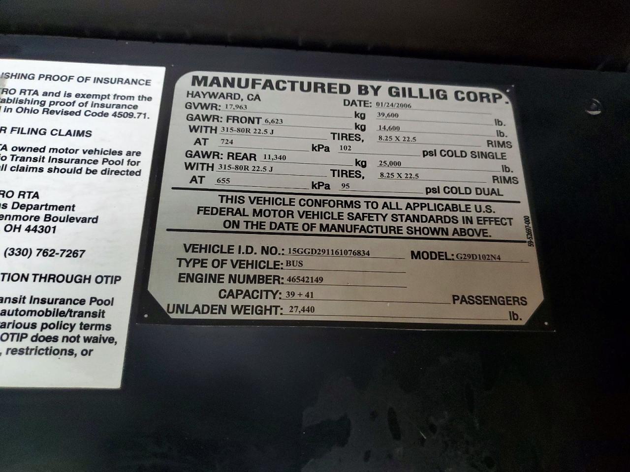 Gillig Transit Bus Low