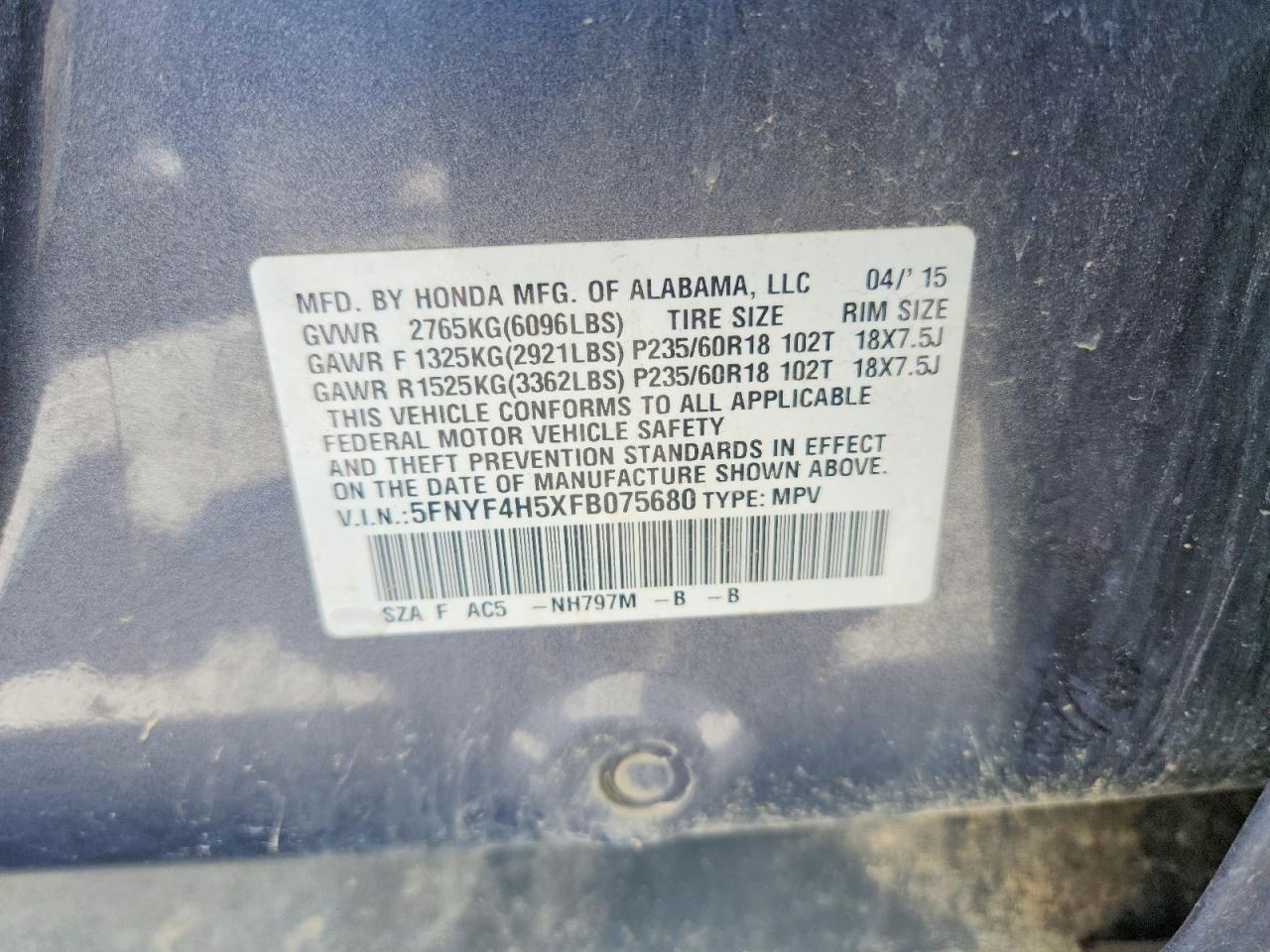 Honda Pilot Exl