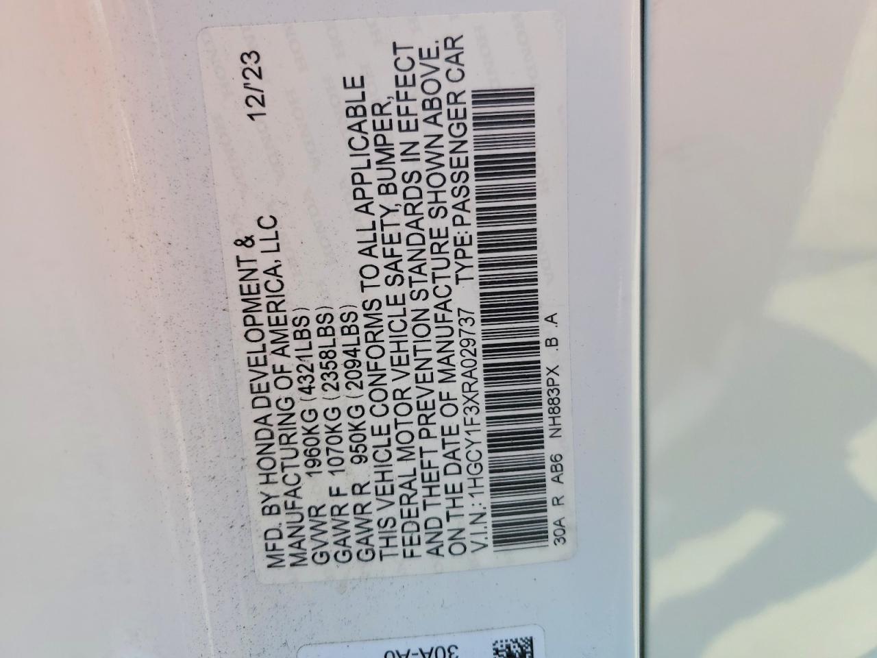 Honda Accord Ex