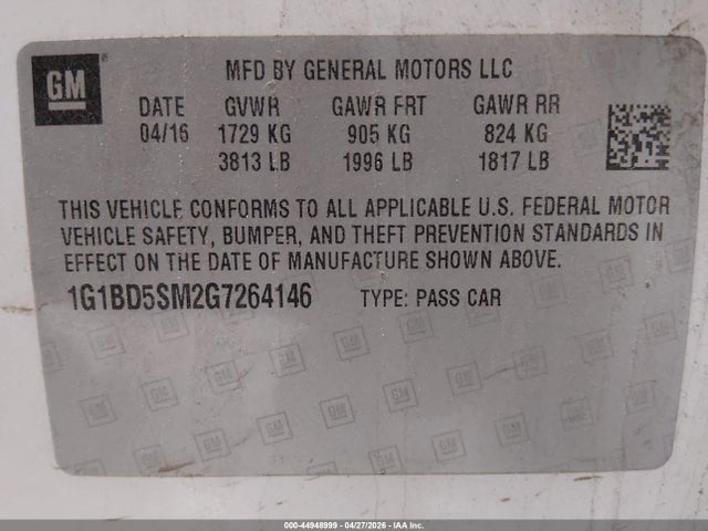 Chevrolet Cruze Lt Manual