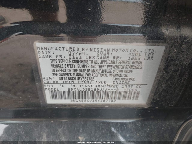 Nissan Sentra Sv Xtronic Cvt