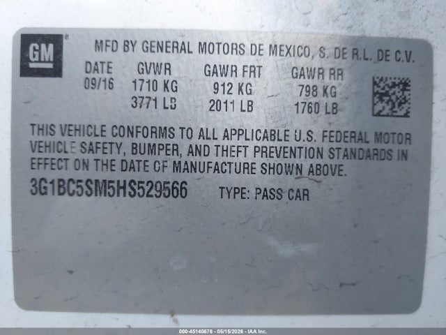 Chevrolet Cruze Ls Auto
