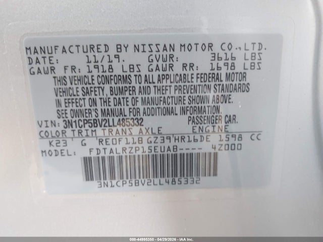 Nissan Kicks S Xtronic Cvt