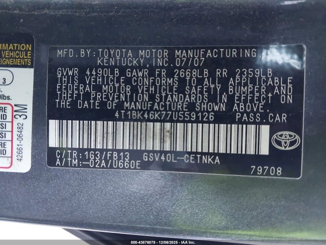 Toyota Camry Le V6