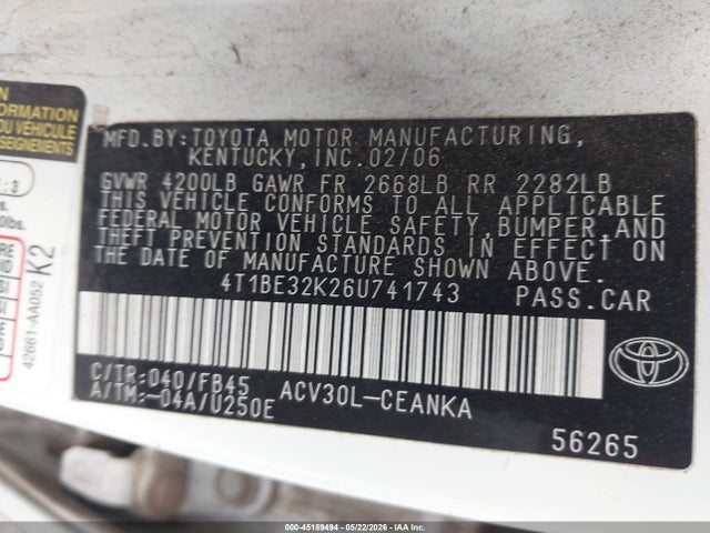 Toyota Camry Le