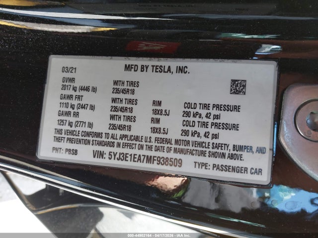 Tesla Model 3 Standard Range Plus Rear-wheel Drive