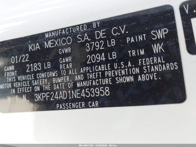 Kia Forte Lxs