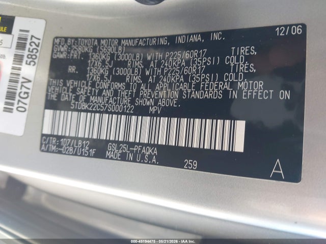 Toyota Sienna Xle