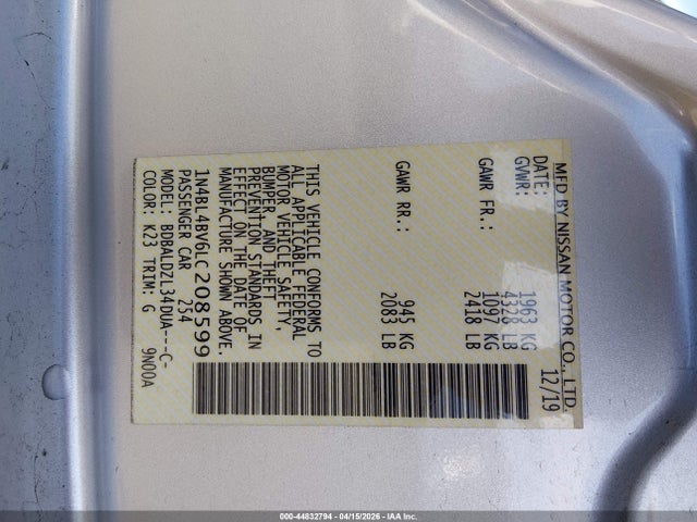 Nissan Altima S Fwd
