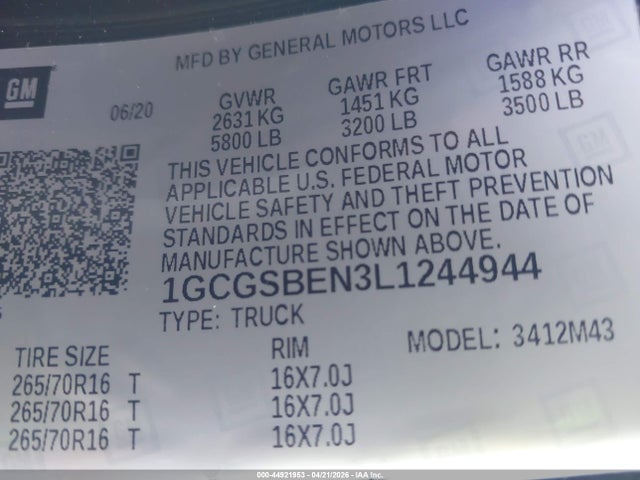 Chevrolet Colorado 2wd  Short Box Wt