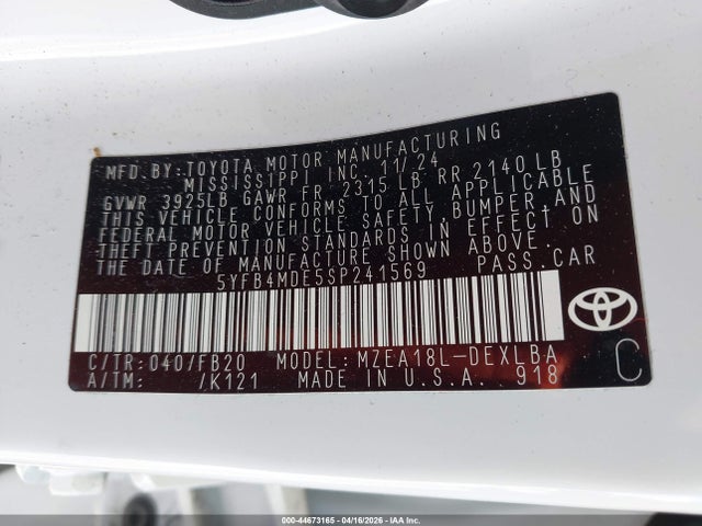 Toyota Corolla Le