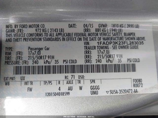 Ford Focus Se