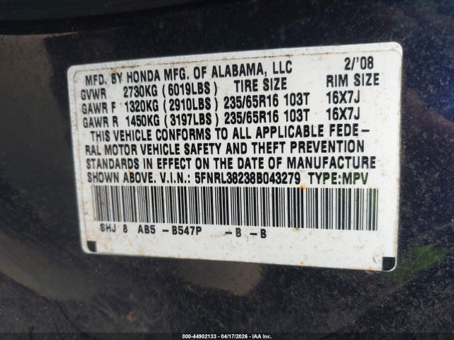 Honda Odyssey Lx