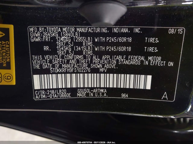 Toyota Highlander Xle V6