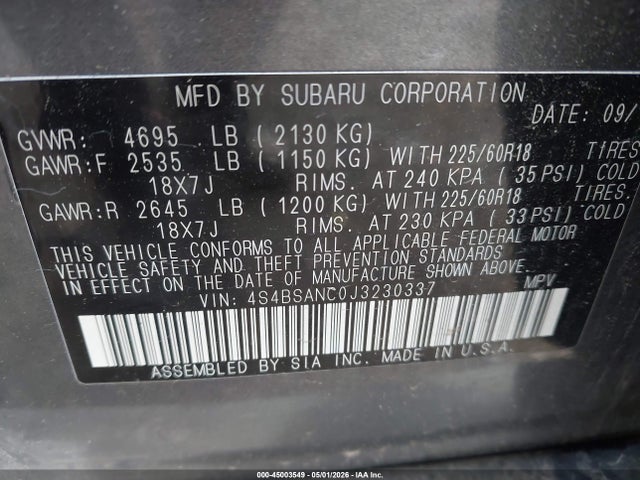 Subaru Outback 2.5i Limited