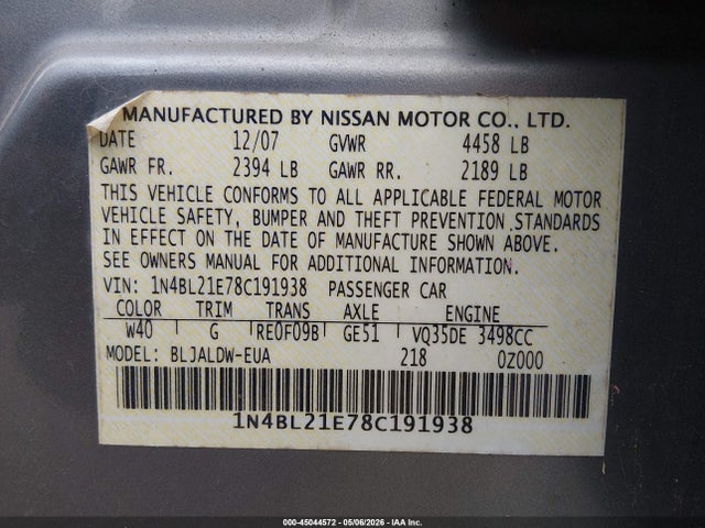 Nissan Altima 3.5 Se