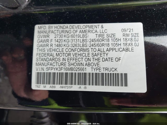 Honda Ridgeline Awd Sport
