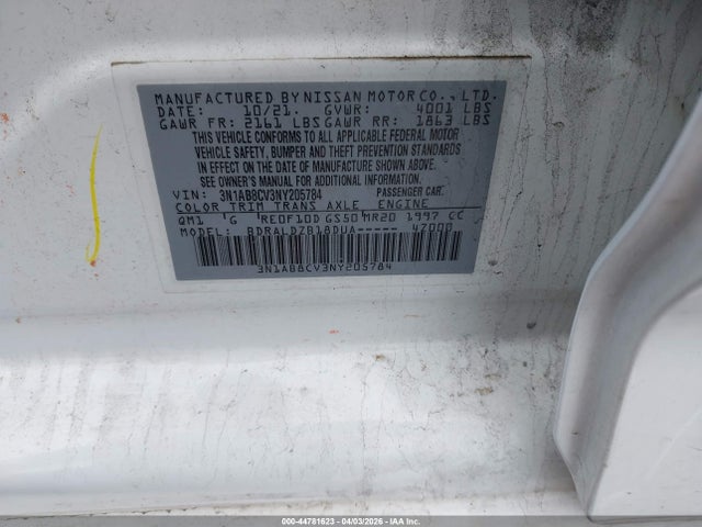 Nissan Sentra Sv Xtronic Cvt