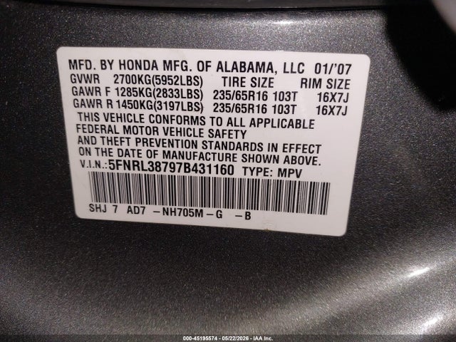Honda Odyssey Ex-l
