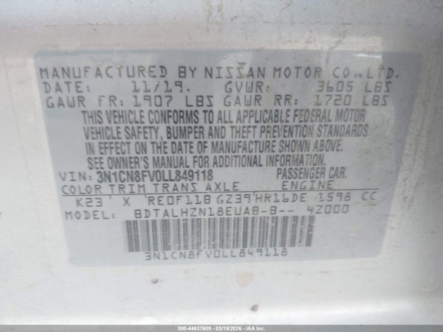 Nissan Versa Sr Xtronic Cvt