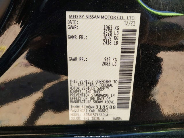 Nissan Altima Sr Fwd