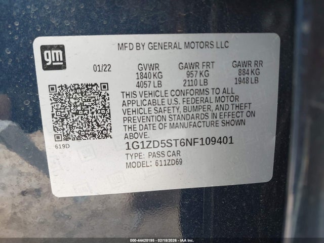 Chevrolet Malibu Fwd Lt